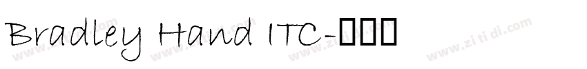 Bradley Hand ITC字体转换